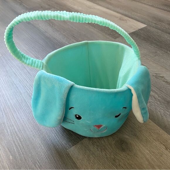 Easter Basket Soft Bunny Blue Rabbit Kids Plush - Picture 3 of 10